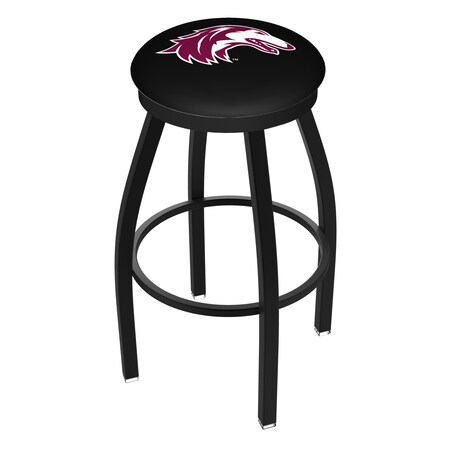 25 Blk Wrinkle Southern Illinois Swivel Bar Stool,Accent Ring